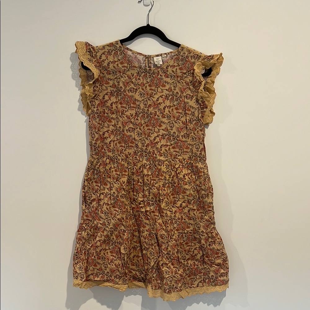 Anthropologie Seen Worn Kept Amalia Yellow Floral Mini Dress